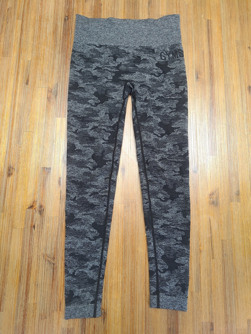 Gymshark black & gray camouflage leggings